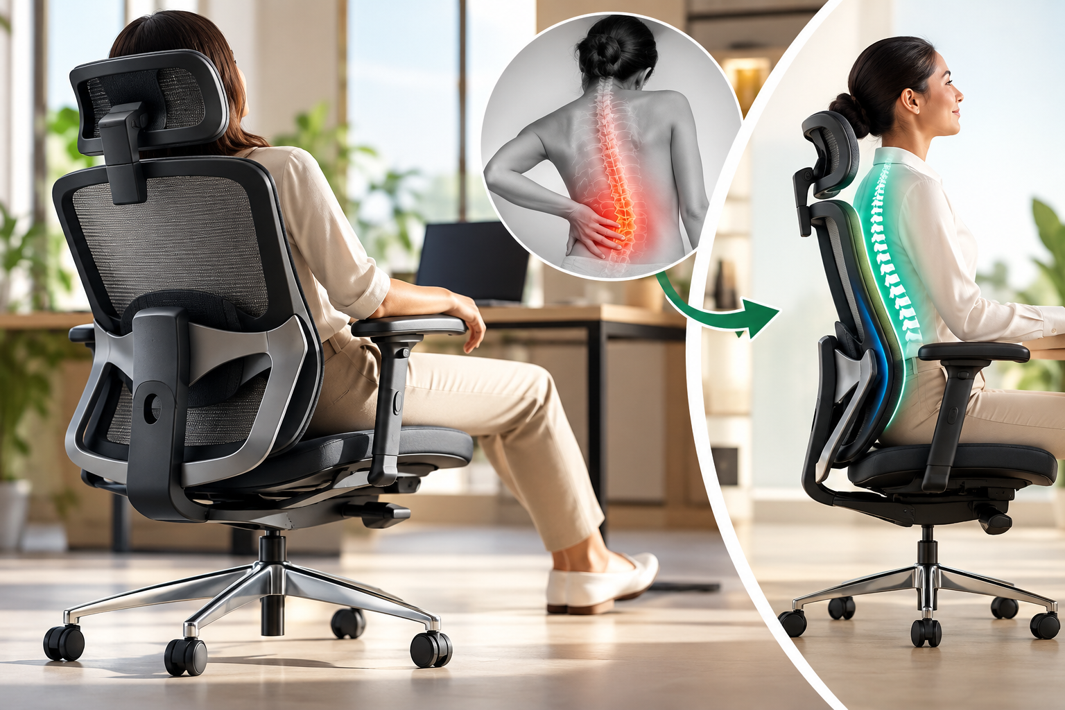 Thumbnail for Office Chairs for Back Pain Relief